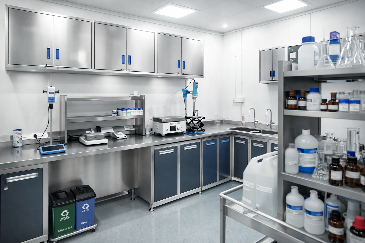 PRIIS laboratory workspace with equipment and materials