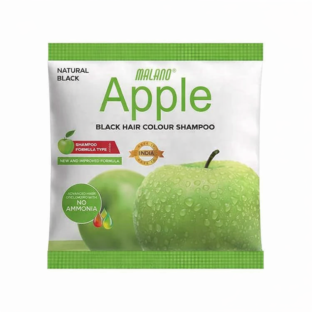 Apple hair colour shampoo sachet pack